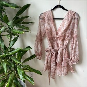 Princess Polly Long Sleeve Light Pink Mini Dress